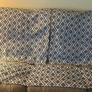 Gray And White curtains and valances